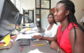 Key West High School students Marie Willy, foreground, and Blondine Conserve are pictured working at Key West City Hall. Marie worked with the City of Key West Risk Management division and Blondine as a City Commission intern during the summer 2019 A Positive Step of Monroe County “Idle Hands Youth Employment Program.” “It was a great experience and it’s not every day you can say you work for the City,” said Blondine, who added that she hopes to do it again next year.